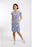 NEW Weird Fish Tallahassee Printed Jersey Dress Blue Sapphire
