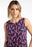 NEW Weird Fish Adenea Printed Jersey Shift Dress Mid Navy