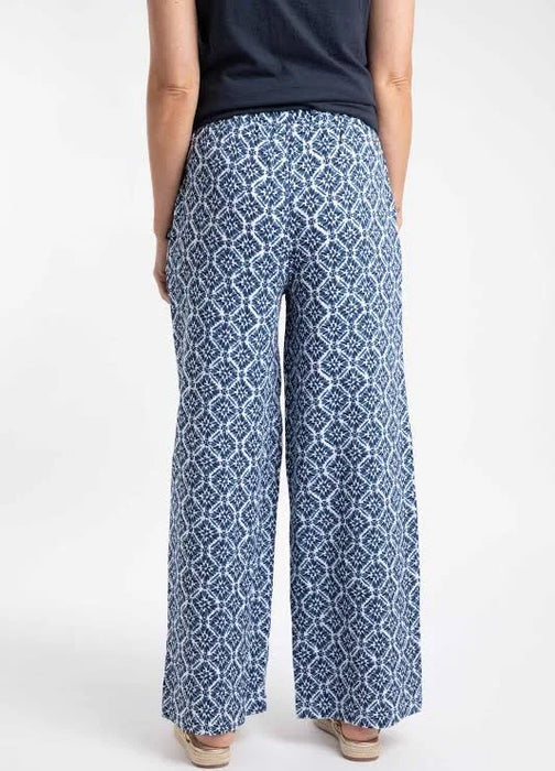 NEW Weird Fish Zendaya Printed Double Cloth Wide Leg Trousers Twilight
