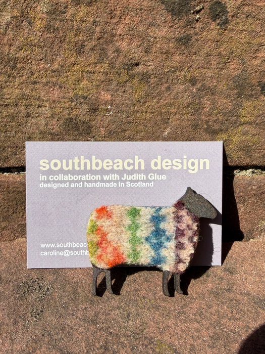 Southbeach Designs x Judith Glue Rackwick Fair Isle Sheep Brooch - Various colours