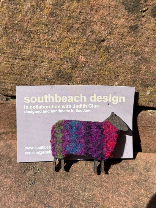 Southbeach Designs x Judith Glue Rackwick Fair Isle Sheep Brooch - Various colours