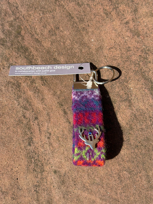 Southbeach Designs x Judith Glue Rackwick Fair Isle Key Fob - Various colours