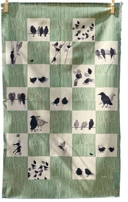 Sandra Vick Tea Towel - Woodland Birds