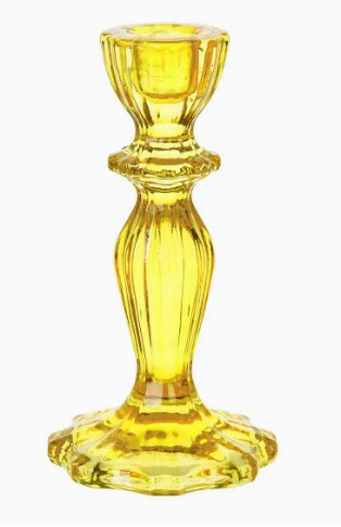Talking Tables - Yellow Glass Candlestick Holder