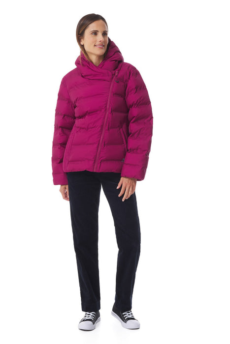 NEW 25% OFF Mousqueton Yseult Hooded Down Jacket in Grenat