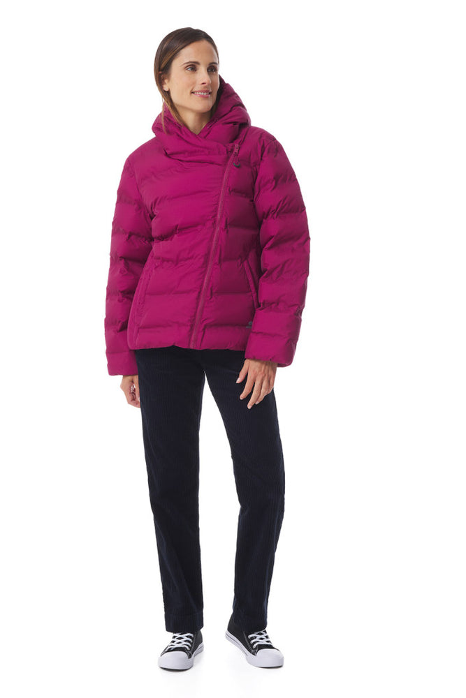 NEW 25% OFF Mousqueton Yseult Hooded Down Jacket in Grenat