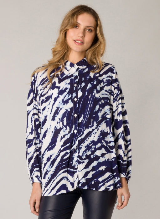 Yest Clothing Giara Blouse in Deep Blue