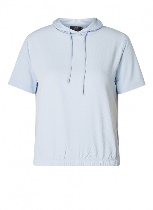 NOW 25% OFF: Yest Clothing Ifara Essential T-shirt with a Hood in Soft Blue