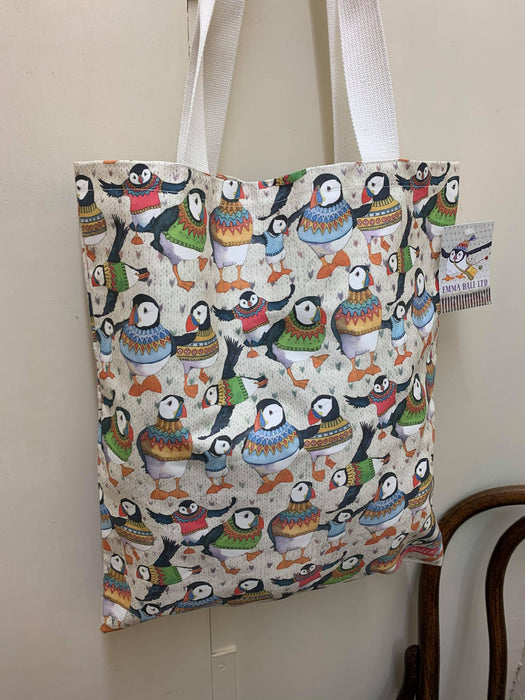 Emma Ball Woolly Puffin Tote Bag