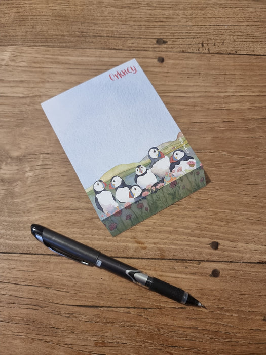 Emma Ball 'Orkney' Puffin Slant Notepad