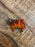 Skaramanda Jewellery Highland Cow Brooch in Orange