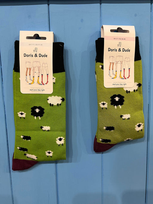 Doris & Dude Green Sheep Socks