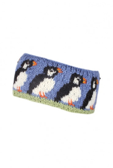 Circus of Puffins Knitted Headband