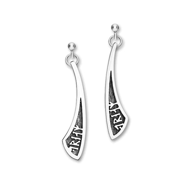 Ortak Runic Dream Silver Earrings (E1809)