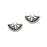 Ortak Ring of Brodgar Sterling Silver and Green Enamel Stud Earrings (EE559)