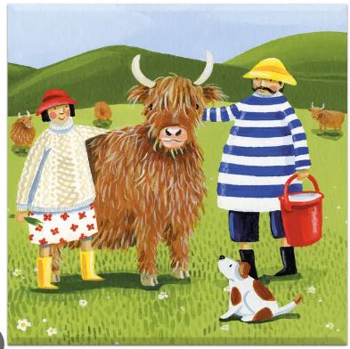 Emma Ball 'Highland Cow Adventure' Coaster