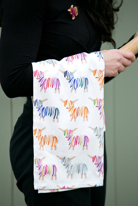 Hairy Coo & Co. - 'Hairy Coo' Highland Cow 100% Cotton Tea Towel