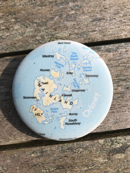 'Orkney Map' Round Pebble Eraser