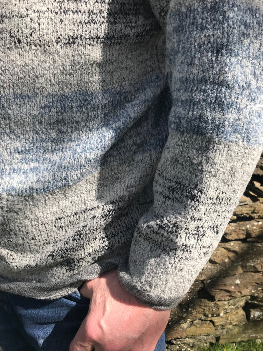 Judith Glue Orkney View Rollneck Sweater in Misty Blue