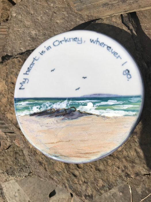 Highland Stoneware "My Heart is in Orkney" Pot Trivet