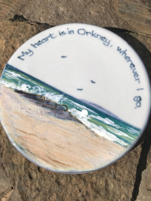 Highland Stoneware "My Heart is in Orkney" Pot Trivet