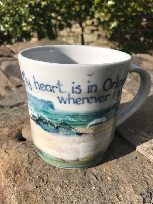 Highland Stoneware "My Heart is in Orkney" Pint Mug