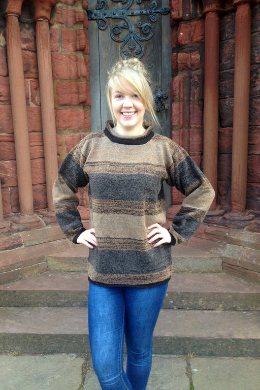 Judith Glue Orkney View Rollneck Sweater in Peat