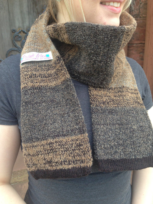 Judith Glue Orkney View Scarf in Peat