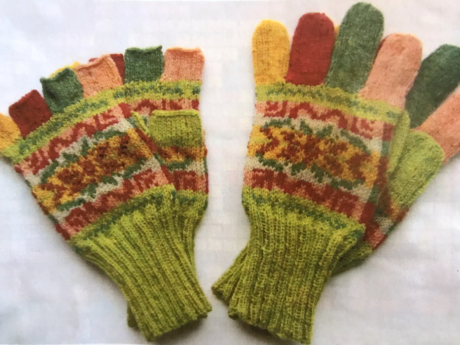 Judith Glue Fair Isle Pattern Gloves Knitting Kit in Landscape