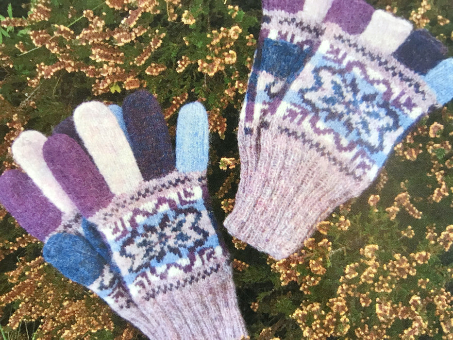 Judith Glue Fair Isle Gloves Knitting Kit in Heather