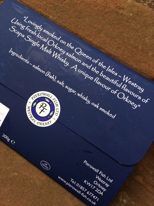 200g Westray Smoked Salmon with Scapa Whisky-  Order before 8th December