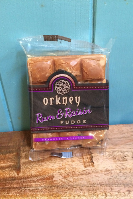 Orkney Rum & Raisin Fudge 100g Bar
