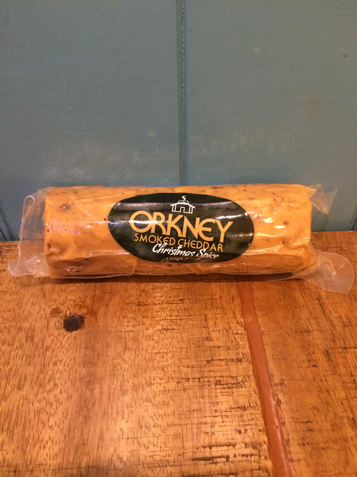 Island Smokery Orkney Smoked Cheddar Cheese with Christmas Spice