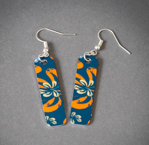 Jane MacDonald Designs Earrings - Blossom On Blue