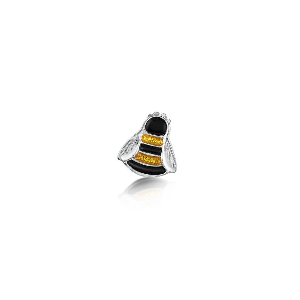 Sheila Fleet Bumblebee Enamel and Silver Lapel Pin (ELP0273)