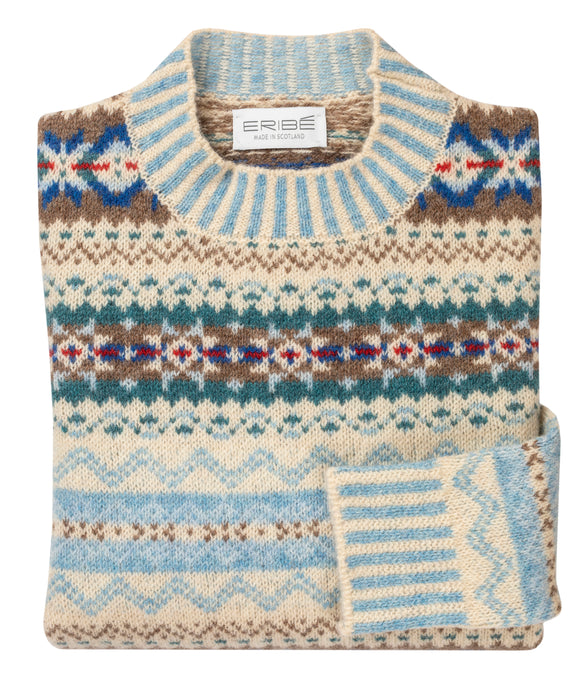 Eribe Brodie Fair Isle Sweater in Nordic