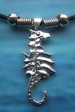 Fluke Jewellery - Corded Seahorse Silver Pendant