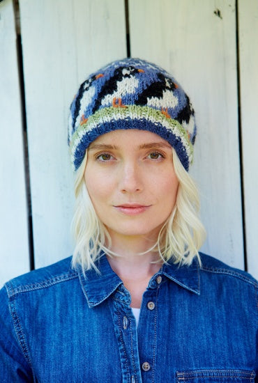 Circus of Puffins Knitted Beanie Hat
