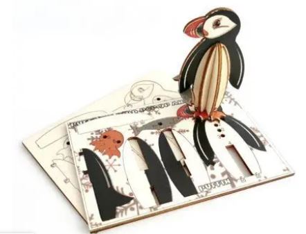 Pop Up and Make 3D - Colour Puffin - A6