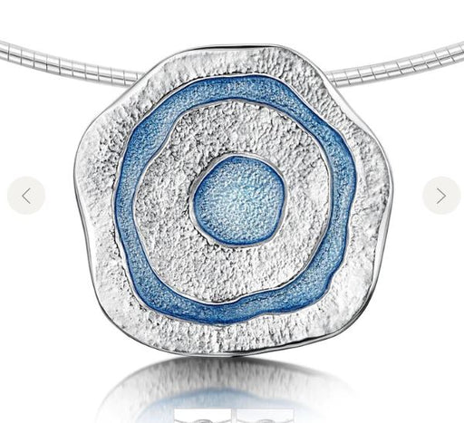 Sheila Fleet Brodgar Eye Enamelled Occasion Necklace in Sterling Silver (ENXX247)