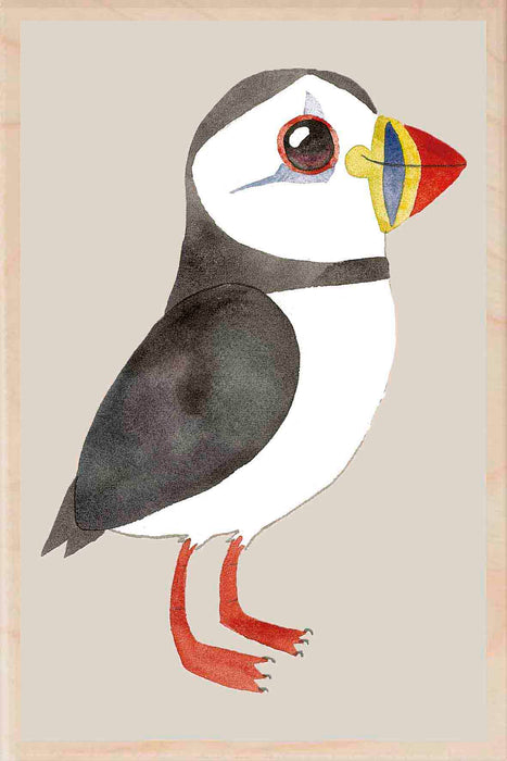Matt Sewell Birds - Puffin Wooden Postcard