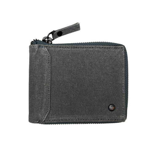 Cora and Spink Almost Square Wallet in Grey Blue