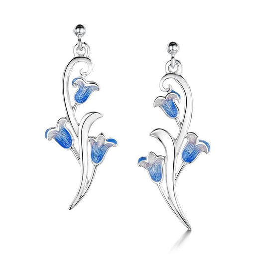 Sheila Fleet Bluebell Dress Drop Earrings in Sterling Silver (EEX242)