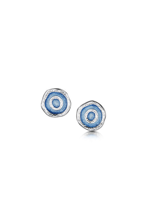 Sheila Fleet Brodgar Eye Stud Earrings in Misty Blue (EE0247)