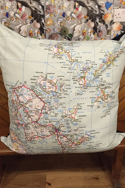 Judith Glue - Orkney Map Large Floor Cushion