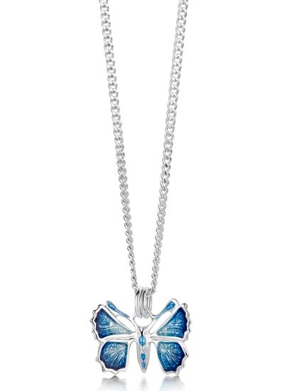 Sheila Fleet Butterfly Petite Pendant in Holly Blue (EP00286-HOLLY)