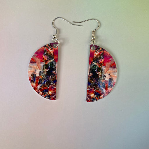 Jane Glue "Wild Sunset at The Ring of Brodgar" Large Earrings