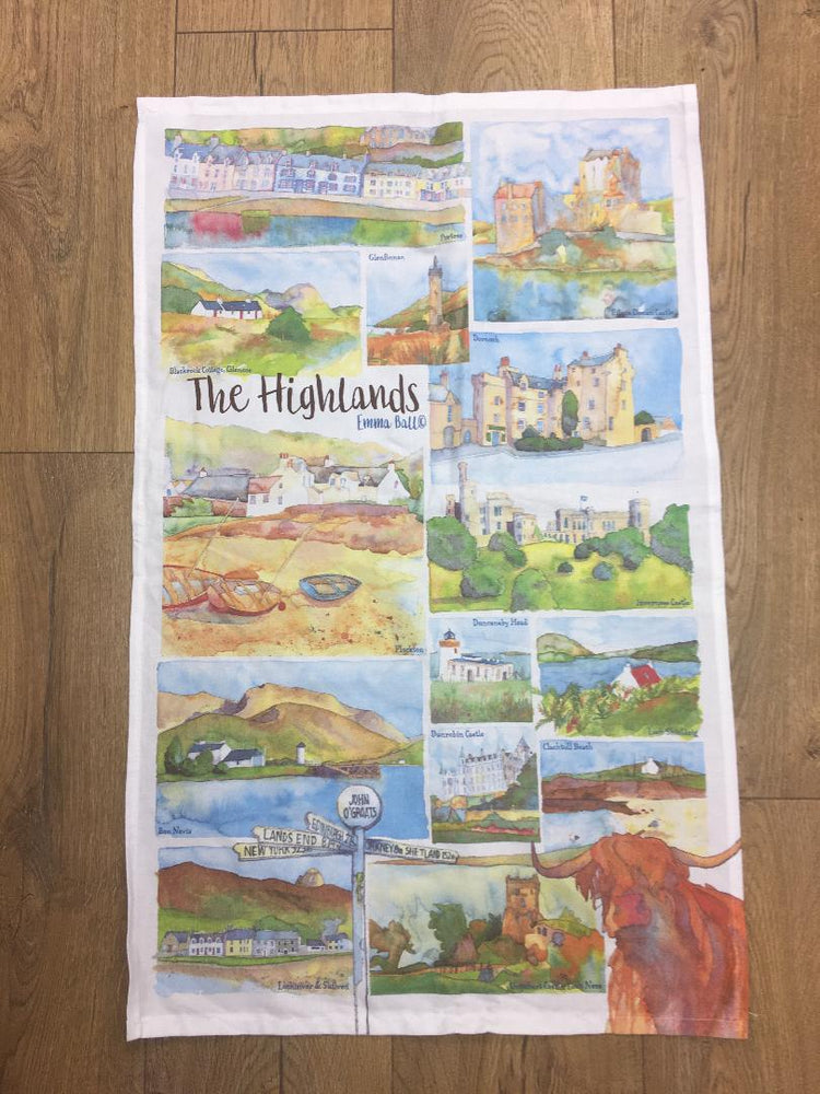 Emma Ball 'Highlands' Tea Towel